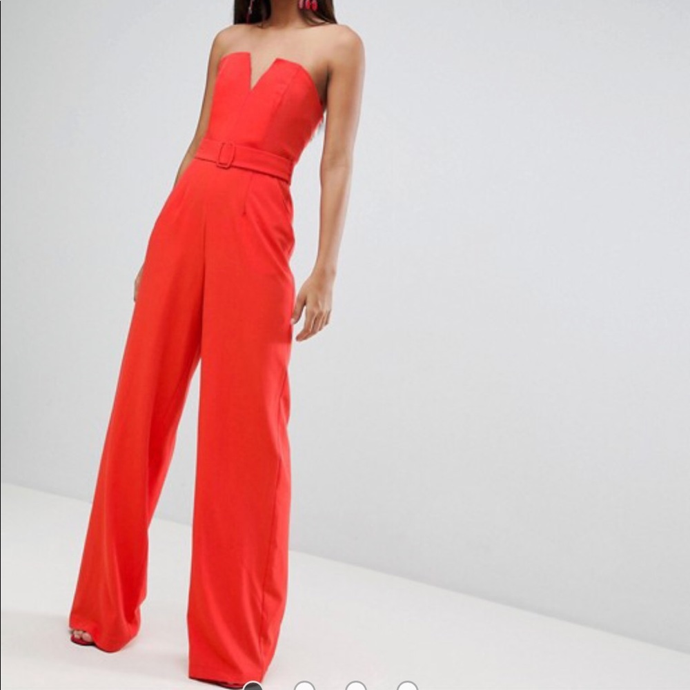 Tall Jumpsuit With Structured Bodice And Wide Leg